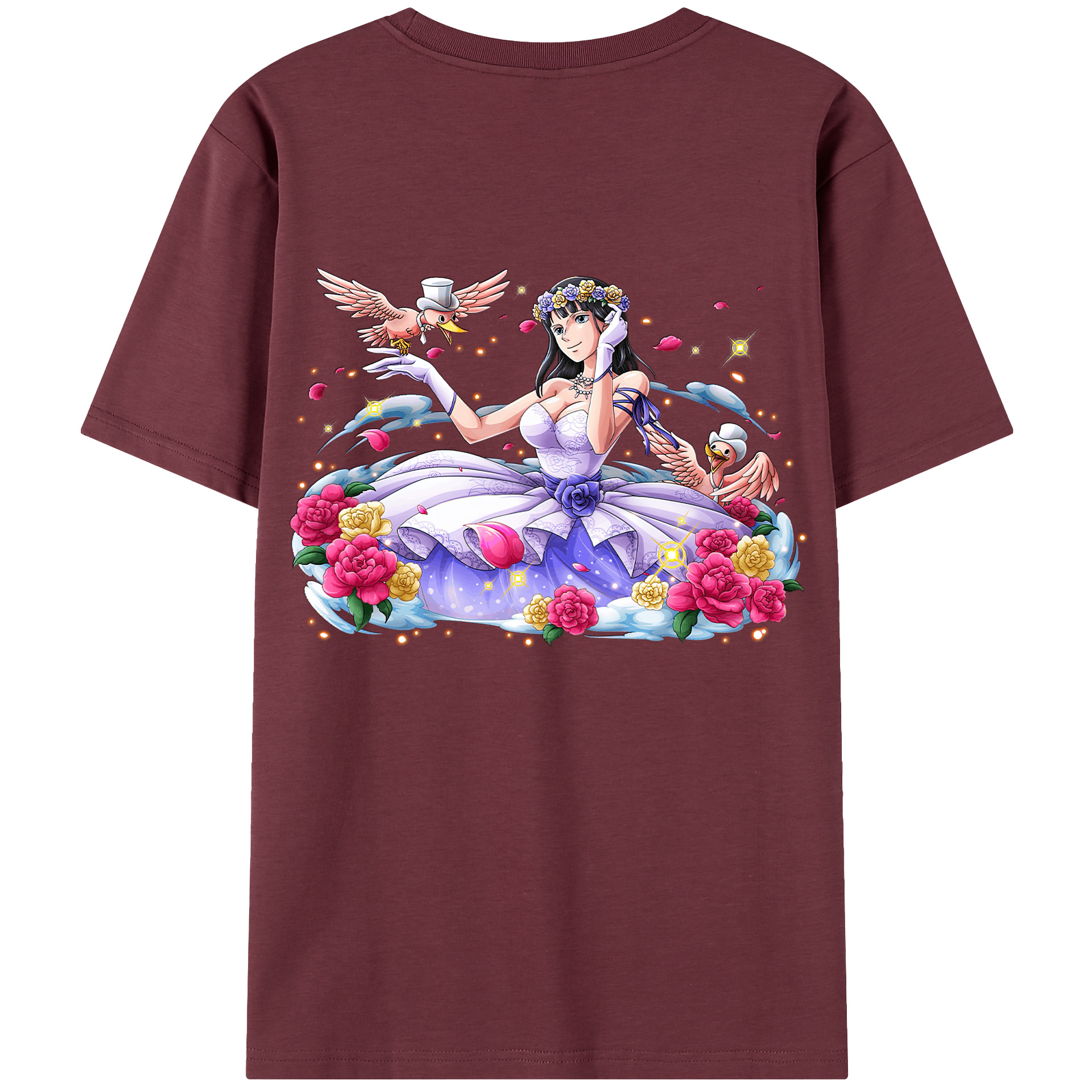 ワンピース ニコ・ロビン ONE PIECE Nico Robin 綿100％半袖Tシャツ（背面プリント）